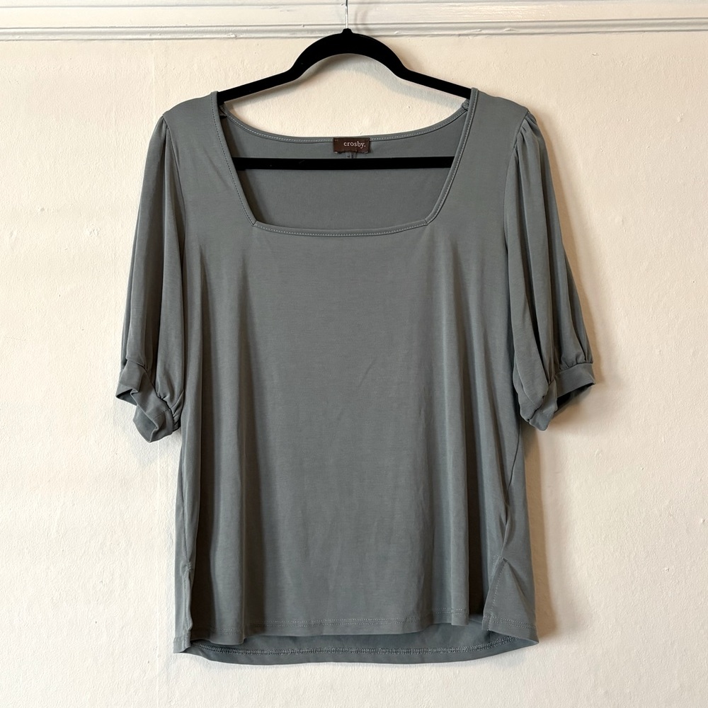 Seafoam Green Short Sleeve Blouse